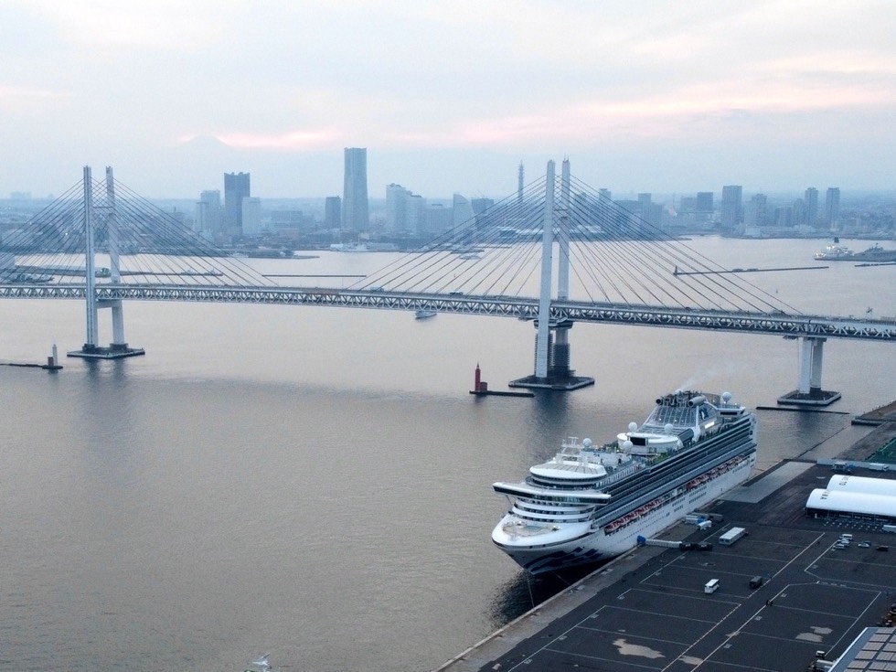 Diamond Princess cruise ship at Yokohama